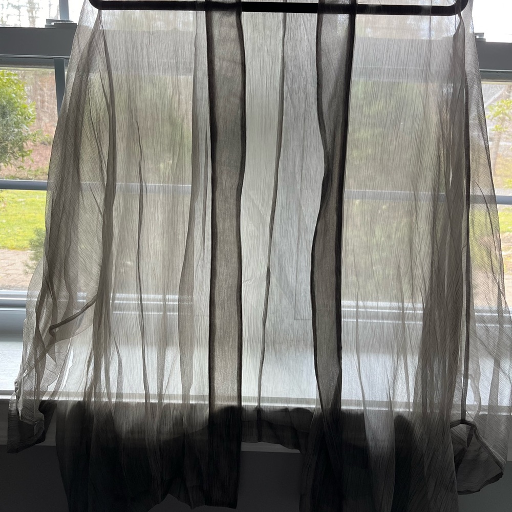 Eileen Fisher tissue thin silk wrap jacket